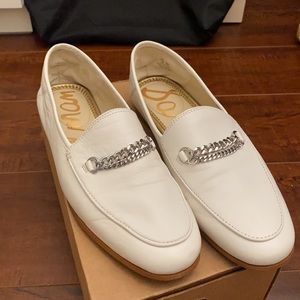 Sam Edelman White Lorenzo Loafer